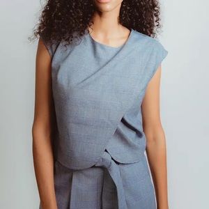 Madri Collection at Madewell short-sleeve crossover nursing maternity top, large